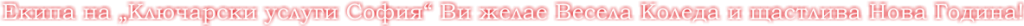 Ключар София Ви желае Весела Коледа